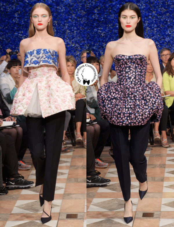 Dior and I - Raf Simons first couture collection - Couture Fall 2012 - long dresses become tops on pants