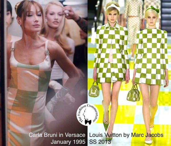 FashionLoop - Carla Bruni in Versace, January 1995 - Louis Vuitton by Marc Jacobs SS 2013