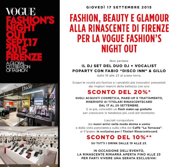 Vogue Fashion's Night Out Firenze - laRinascente