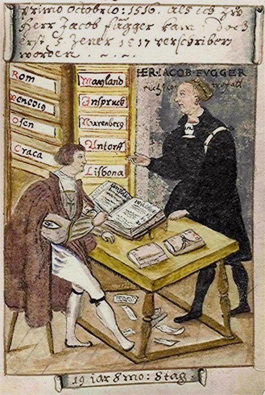 Matthäus Schwarz - Aged 19 years, 8 months, 8 days - On 1st October 1516, Working for Jacob Fugger - Bibliothèque Nationale, Paris