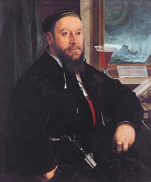 Portrait of Matthäus Schwarz by Christoph Amberger, 1542, Thyssen-Bornemisza Museum.