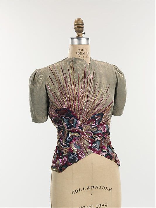 Elsa Schiaparelli (embroidery by Lesage) - Blouse, Zodiac collection, Fall Winter 1938