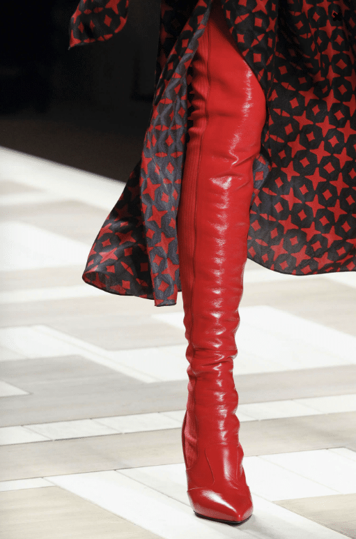 Fendi red boots - FW 2017